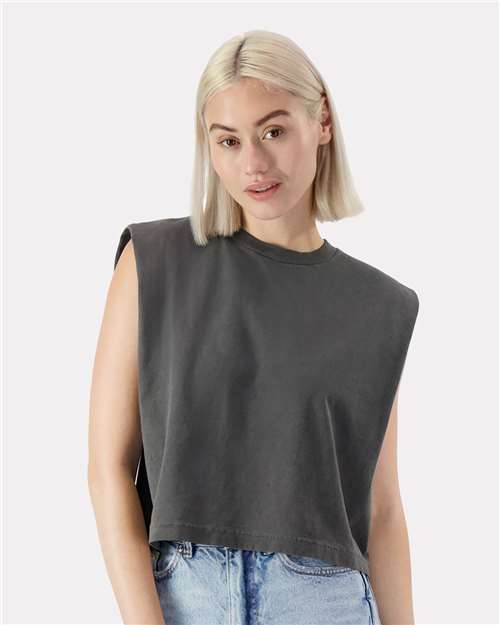 Garment-Dyed Women's Heavyweight Muscle Tee